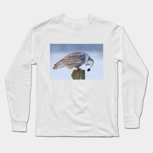 Cough it up buddy - Snowy Owl Long Sleeve T-Shirt